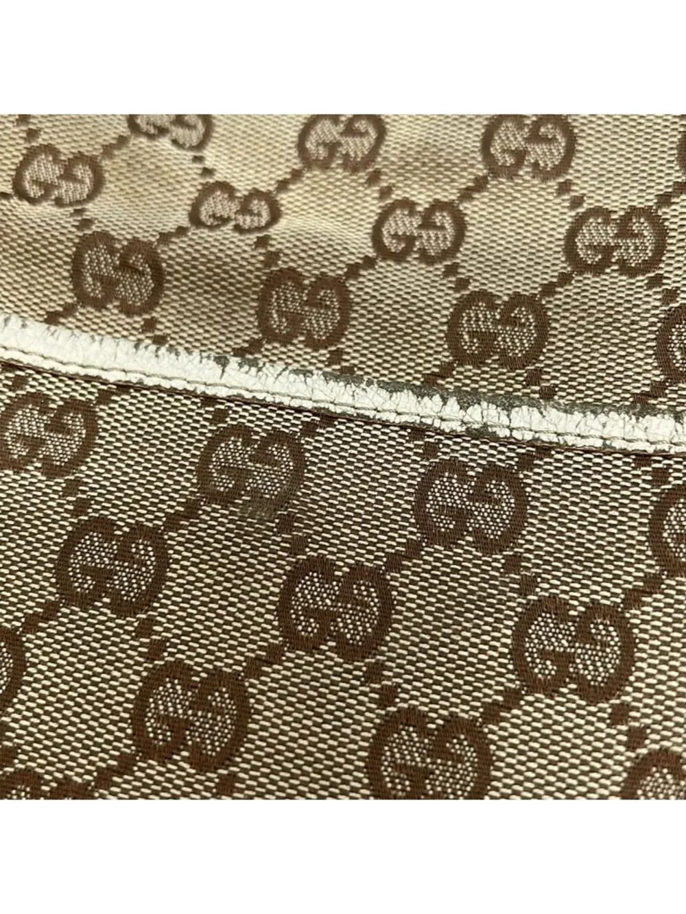 Gucci Tote Bag Eclipse Beige Dark Brown Ivory Leather